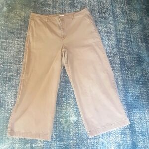 J. Jill Cropped Leg Prewashed Cotton Duck Four-Pocket Pants,Very Barely Pre-Worn